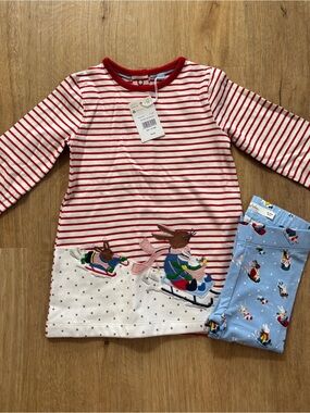Baby Boden Sledding Bunnies Tunic Set